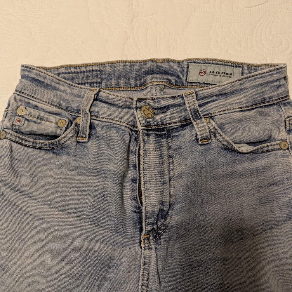 AG Adriano Goldschmied Women’s Straight Leg Jeans - Light Blue